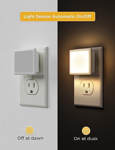 L LOHAS LED Night Light,Night Lights Plug into Wall, Dusk-to-Dawn Sensor