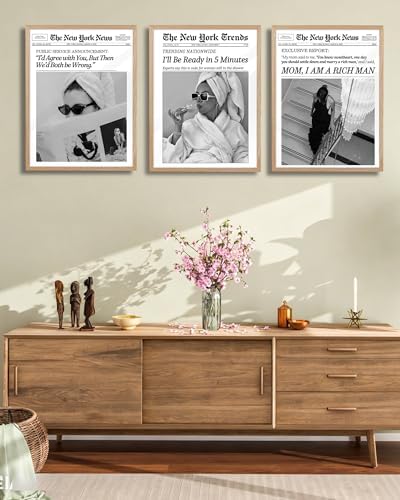 EcoHest 12x16 in I'll Be Ready in 5 Minutes Newspaper Framed Wall Art