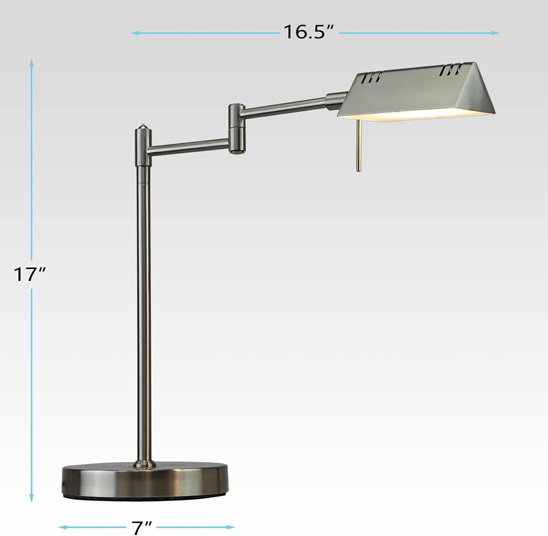 O'Bright LED Pharmacy Table Lamp, Full Range Dimming, 12W LED, 360 Degree Swing Arms, Desk, Reading, Craft, Work Lamp