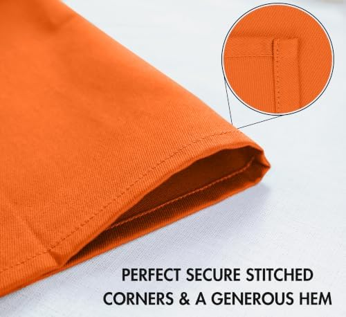 Ruvanti Cloth Napkins Set of 6, Cotton Enrich 18”x18” - Orange/Fall