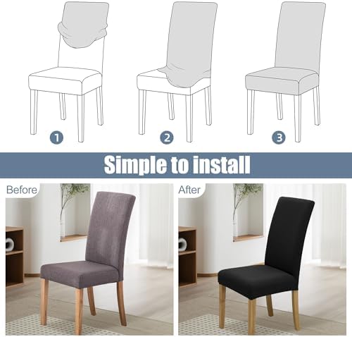 Dining Chair Covers, Stretch Seat Covers, Washable Furniture Protector