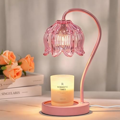 Funistree Flower Candle Warmer Lamp with Timer, Dimmable Candle Lamp Warmer, Christmas Birthday Gifts for Women Mom