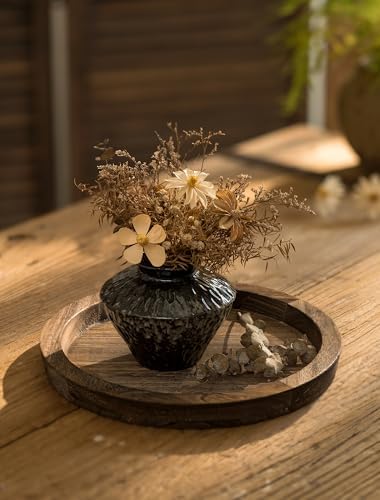Round Wood Decorative Candle Plate / Distressed