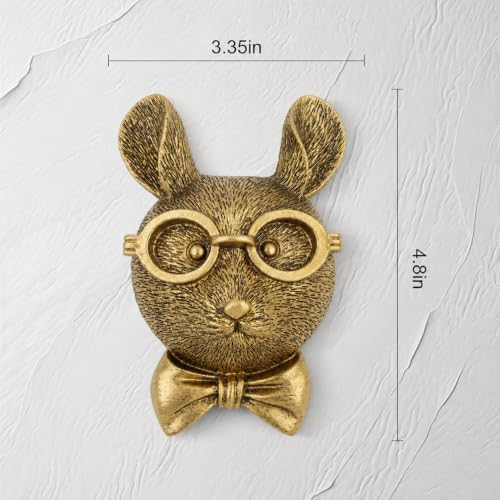 UITWMKTG Gold Mouse Head Wall Decor - Modern Animal Wall Sculpture, Mouse Wall Art for Living Room, Bedroom, Office