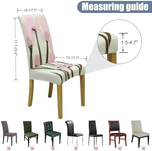 Dining Chair Covers, Stretch Seat Covers, Washable Furniture Protector