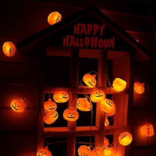 Runleo Halloween Lights Battery Operated, Pumpkin String Light Decorations