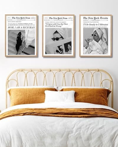 EcoHest 16x20 in I'll Be Ready in 5 Minutes Newspaper Framed Wall Art