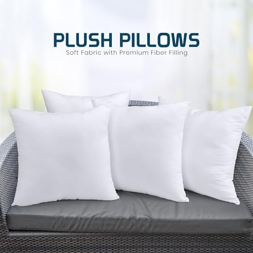 Utopia Bedding Throw Pillows, Decorative 24x24 Pillow Inserts, Set of 4