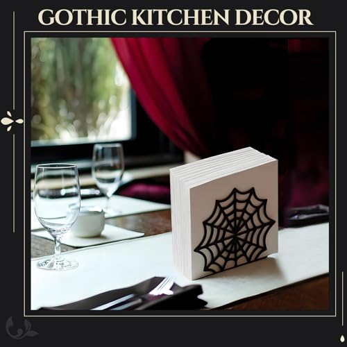 Cobweb Metal Napkin Holder Gothic Table Tissue Dispenser