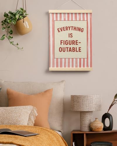 FGFK Everything Is Figureoutable Inspirational Wall Art Poster Hanger Frame