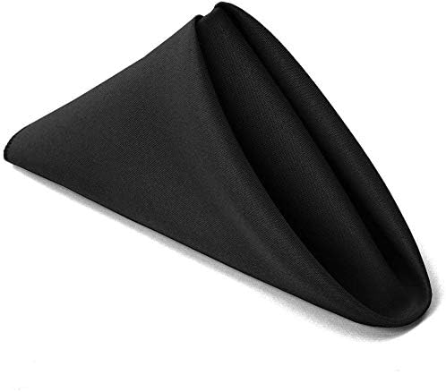 TableLinensforLess Winter & New Year's Cloth Napkin Sets - Black/White (Set of 6 & 12)