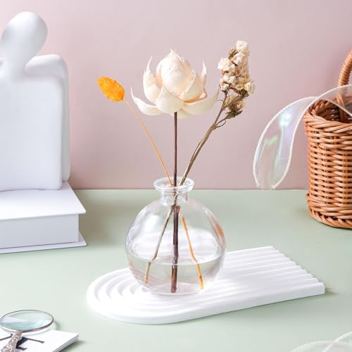 Spherical Glass Bottles Magic Season Decorative Jars with Stopper 8.5oz Round Glass Clear Containers for Liquids Halloween Costume Props DIY Art Crafts Gift