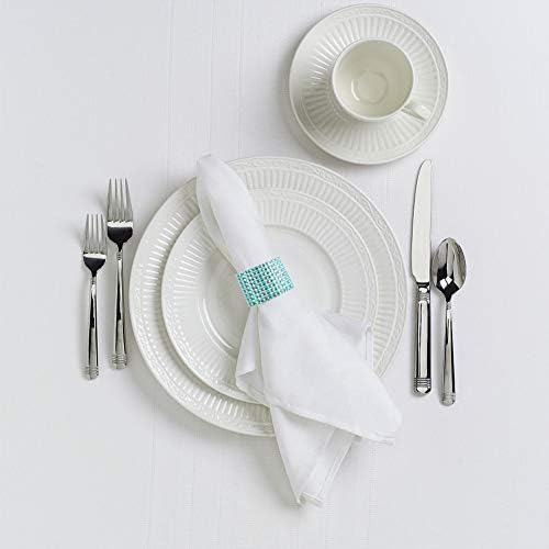 Accmor 100pcs Napkin Rings, Blue Napkin Rings Buckles