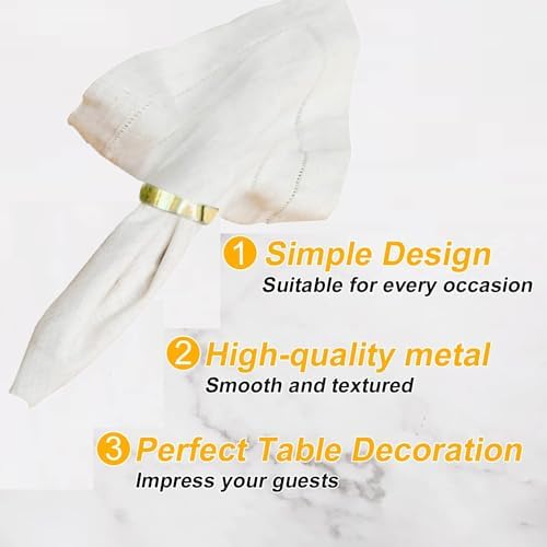 Gold Napkin Rings-20 Pcs Stainless Steel Napkin Rings