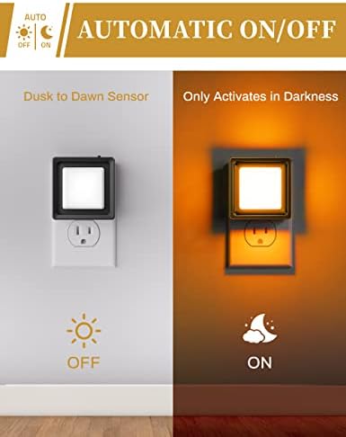 DORESshop Orange Night Light [2 Pack],Night Lights Plug Into Wall Halloween