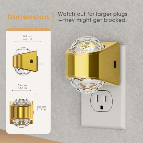 Briignite Night Light Plug into Wall, Color Changing Night Light for Kids