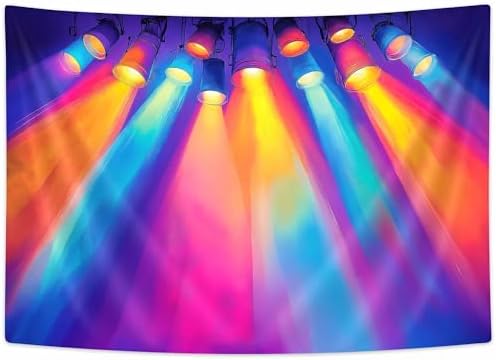 JAWO Illumination Themed Tapestry, 2026 VBS Wall Hanging, Rainbow Spotlight Decor for Vacation Bible School, Church Event, Kids Party Decor, 48X36 Inch