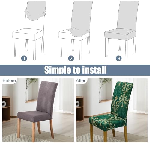 Dining Chair Covers, Stretch Seat Covers, Washable Furniture Protector