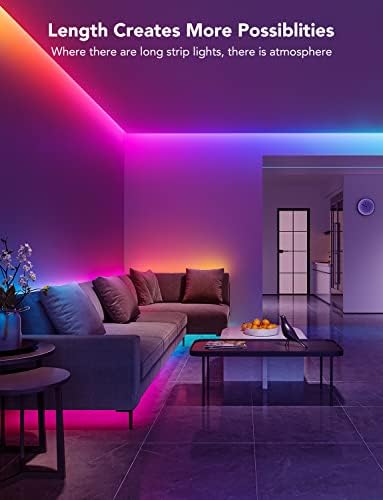 Govee 65.6ft RGBIC LED Strip Lights, LED Lights for Bedroom, APP Control