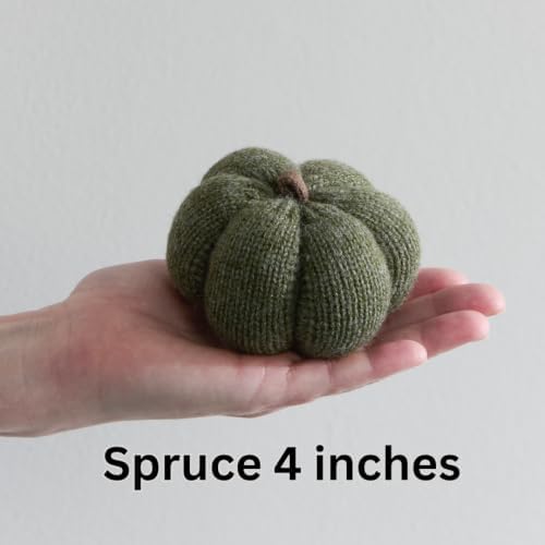 Set of 3 Multi-size Cozy Knit Pumpkins (Marigold Large Multi-size set)