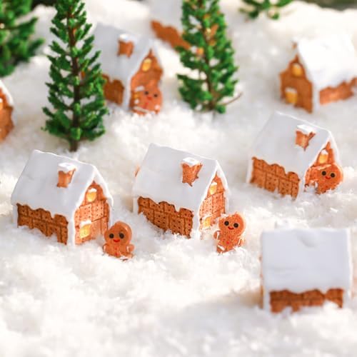 Realspring 12 Christmas Village Accessories Mini Gingerbread Kit Ornament