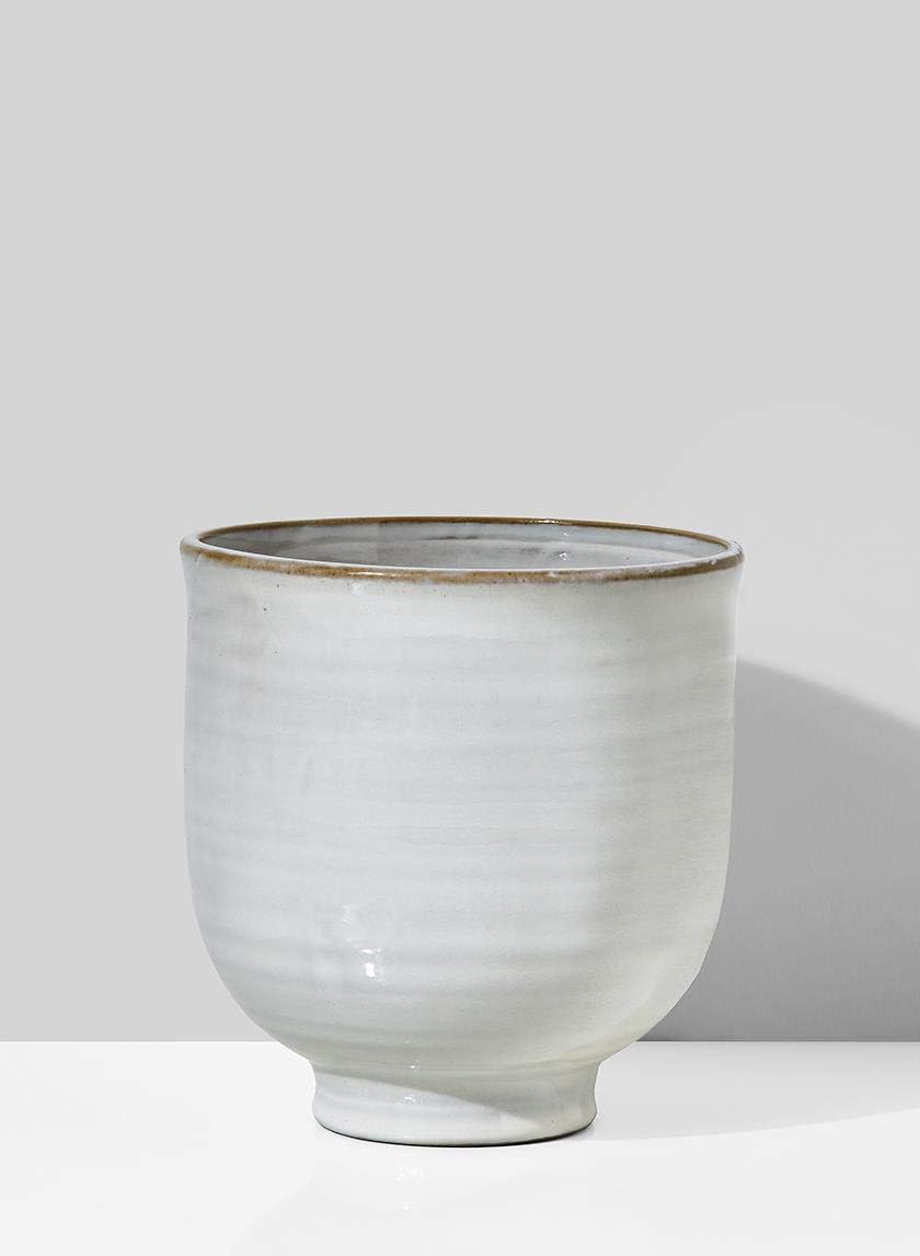 Medium Glazed Ceramic Pedestal Bowl- Centerpiece for Vintage Weddings / 5.75" Pedestal Bowl, 1 Pc