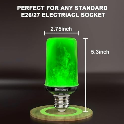Hompavo 【Upgraded Flame Light Bulbs for Home Decor with Upside Down Effect
