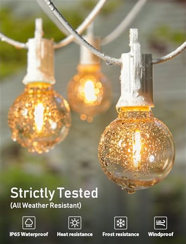 Brightown Outdoor String Lights, 69FT G40 LED IP65 Waterproof Patio Lights