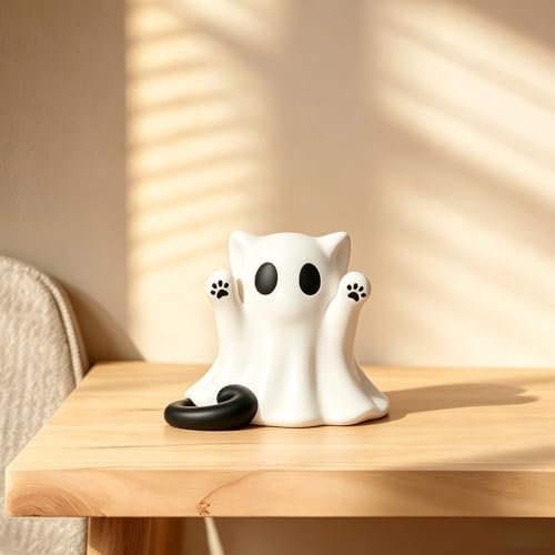 1 Pcs Halloween Ghost Figurine Spooky Unique Cat Mini Figurines