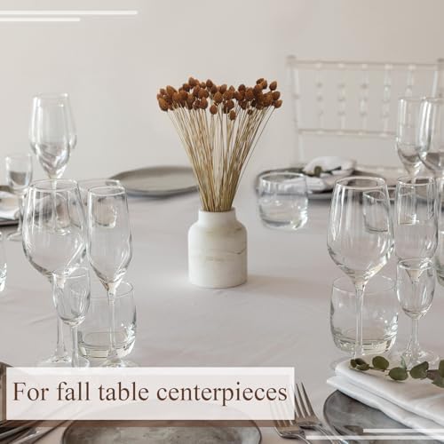 WILLBOND 100pcs Fall Dried Flowers Mini Pine Cones with Stems 15.7in