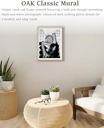 EcoHest 12x16 in After the Disco Party Framed Wall Art for Bathroom