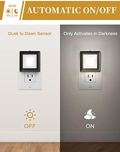 DORESshop Night Light [2 Pack],LED Night Light with Dusk to Dawn Sensor
