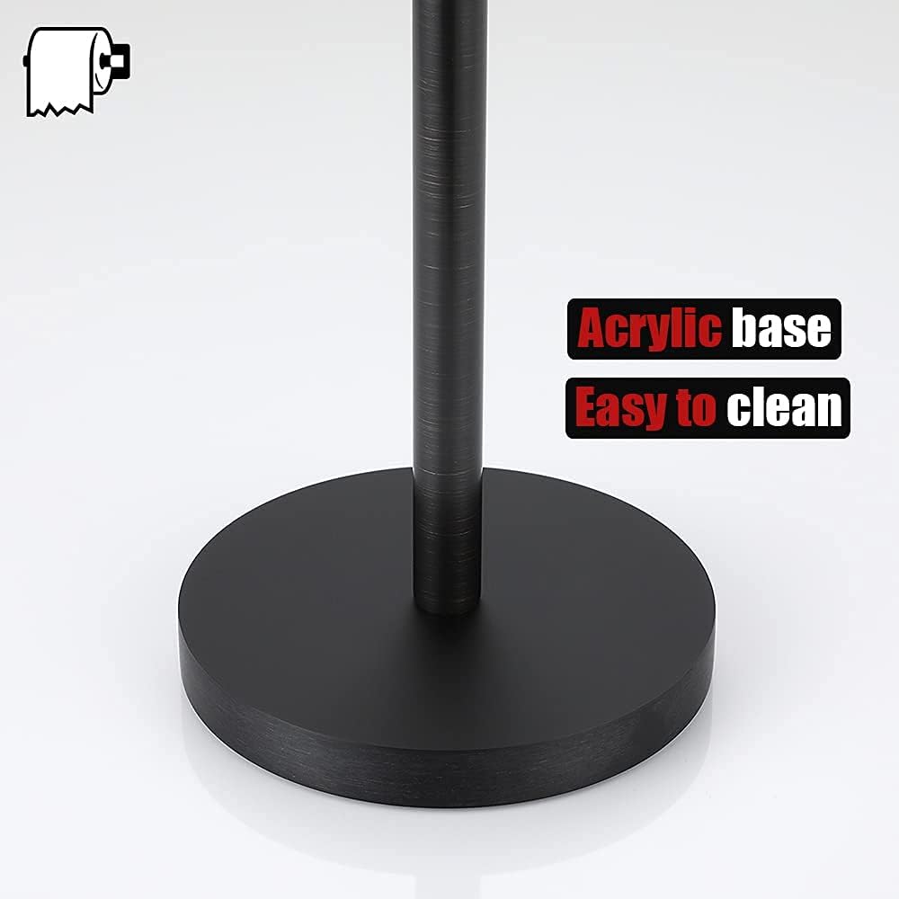 JQK Toilet Paper Storage Stand Oil Rubbed Bronze, 304 Stainless Steel Thicken 0.8mm Tissue Reserve Holder Dispenser for
