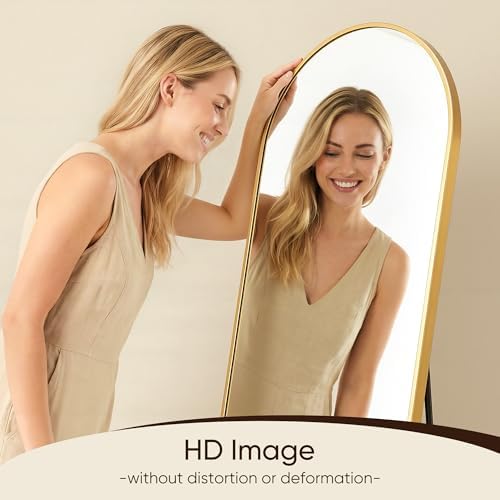 Antok 78" x38” Arched Full Length Mirror, Floor Mirror with Stand,Gold