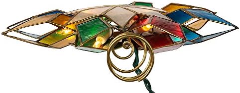 Kurt Adler 10-Light Multi-Color Capiz Star Tree Topper