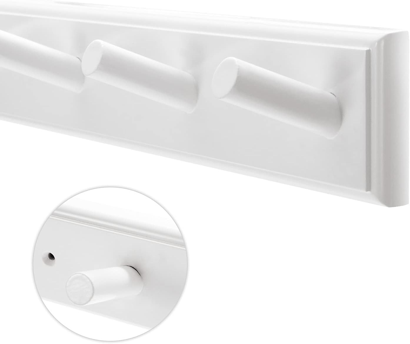 2PCS Coat Rack Wall Mounted, Long 38'' Wooden Wall Coat Hooks with 10 Pegs, Wall Peg Rail Hangers for Hanging Towels