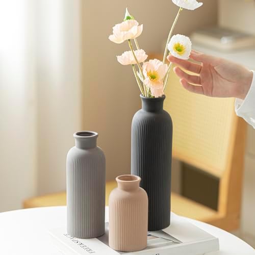 Modern Ceramic Vase Set / Standard Black Mix