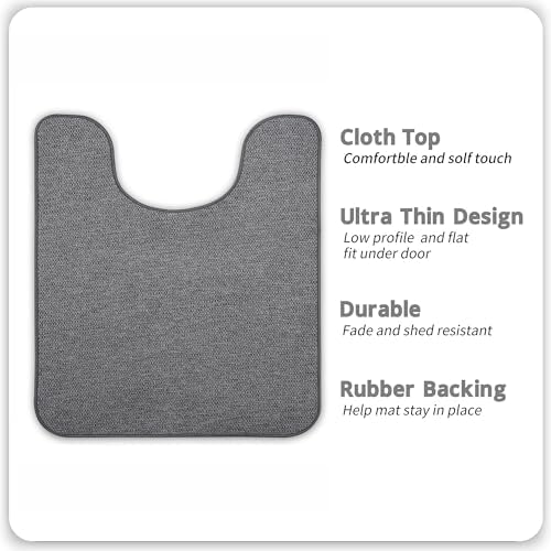 Bosap Toilet Rugs U Shaped Bathroom Rug,Machine Washable Non Slip Quick Dry Super Absorbent Ultra Thin Toilet Mats for