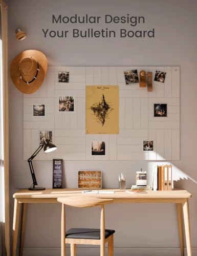 Fluxynara 48" x 36" Large Felt Bulletin Board, Milky White