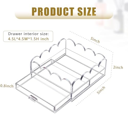 Acrylic Tray / Scalloped Acrylic Tray / 5 x 5 x 2 / Clear