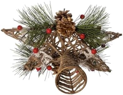 Kurt Adler 11-Inch Natural Star with Pinecones Treetop