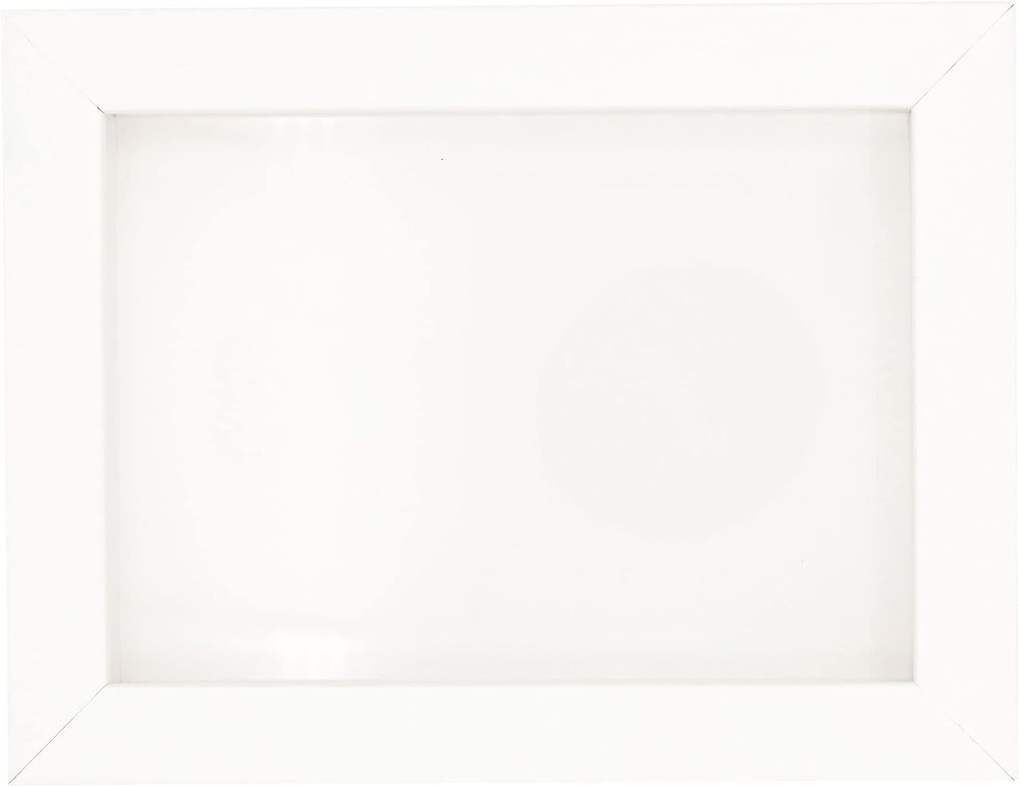 4x6 Small Shadow Box Picture Wooden Frame with Acid-Free Backing UV Acrylic & Hanging Hardware with 0.75" Usable Depth
