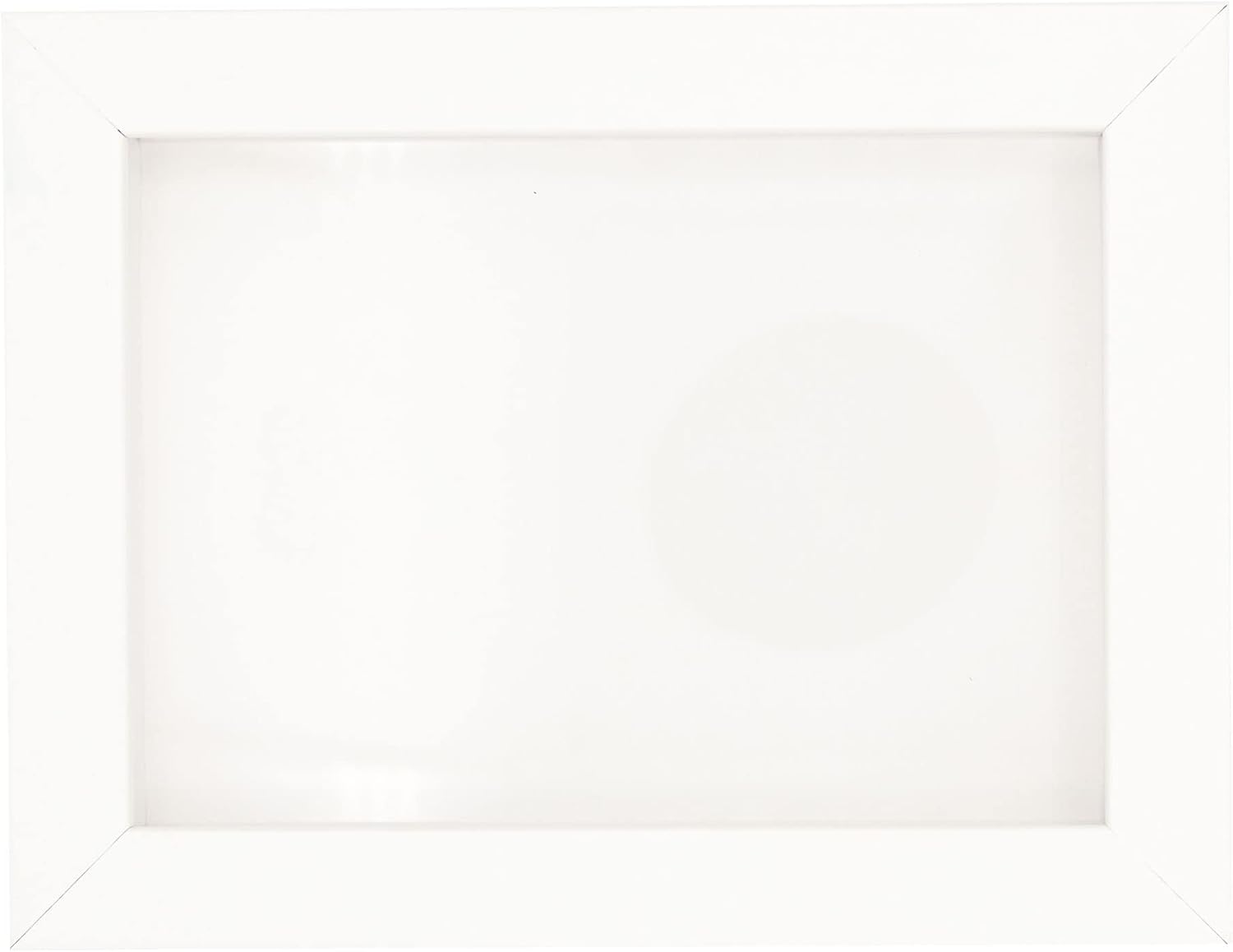 4x6 Small Shadow Box Picture Wooden Frame with Acid-Free Backing UV Acrylic & Hanging Hardware with 0.75" Usable Depth