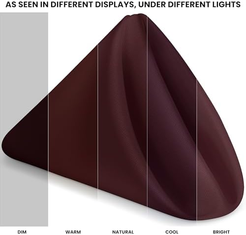 Utopia Home [24 Pack, Burgundy] Cloth Napkins 17x17 Inches, 100% Polyester