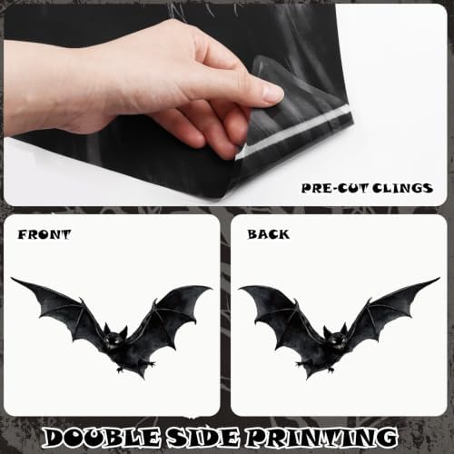 STEFORD Halloween Large Witch Window Clings, 3 Pcs