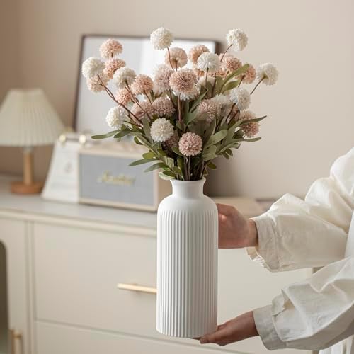 Large Modern Ceramic Vase Set / Large White