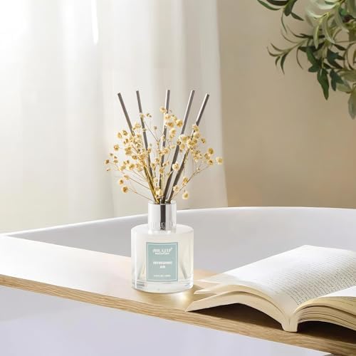 Airkeep Reed Diffuser Set,3.38 fl oz (100 ml) - Refreshing Air Oil Diffusers with 8 Reed Sticks, Home Fragrance Reed