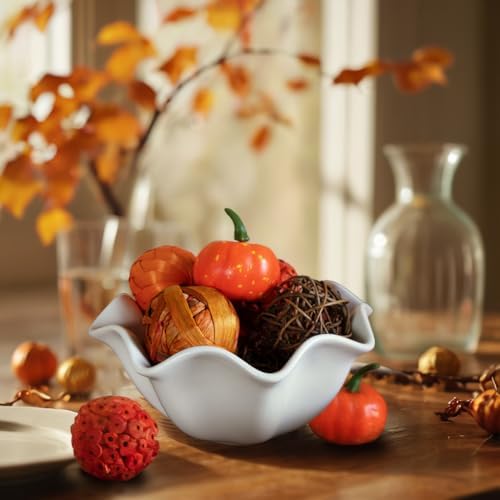Qingbei Rina Fall Decorative Balls for Bowls Vase Filler, Burnt Orange