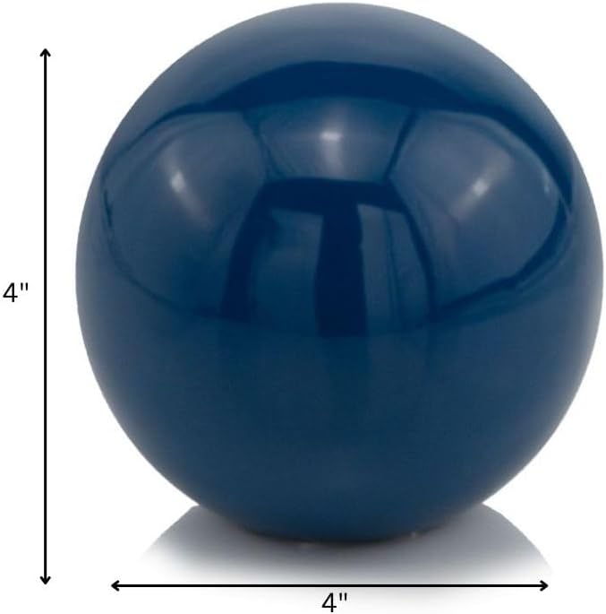 Modern Sculptural Orb Accent / Blue / 4-inch Diameter