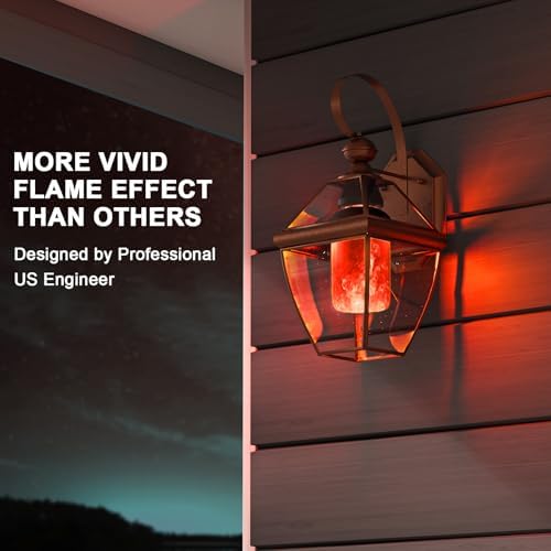 Hompavo 【Upgraded Flame Light Bulbs for Home Decor with Upside Down Effect